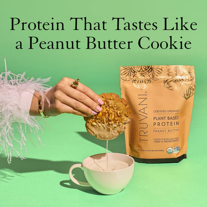 Truvani Organic Vegan Protein Powder Peanut Butter - 20g of Plant Based Protein, Powder TruvaniUS supplements