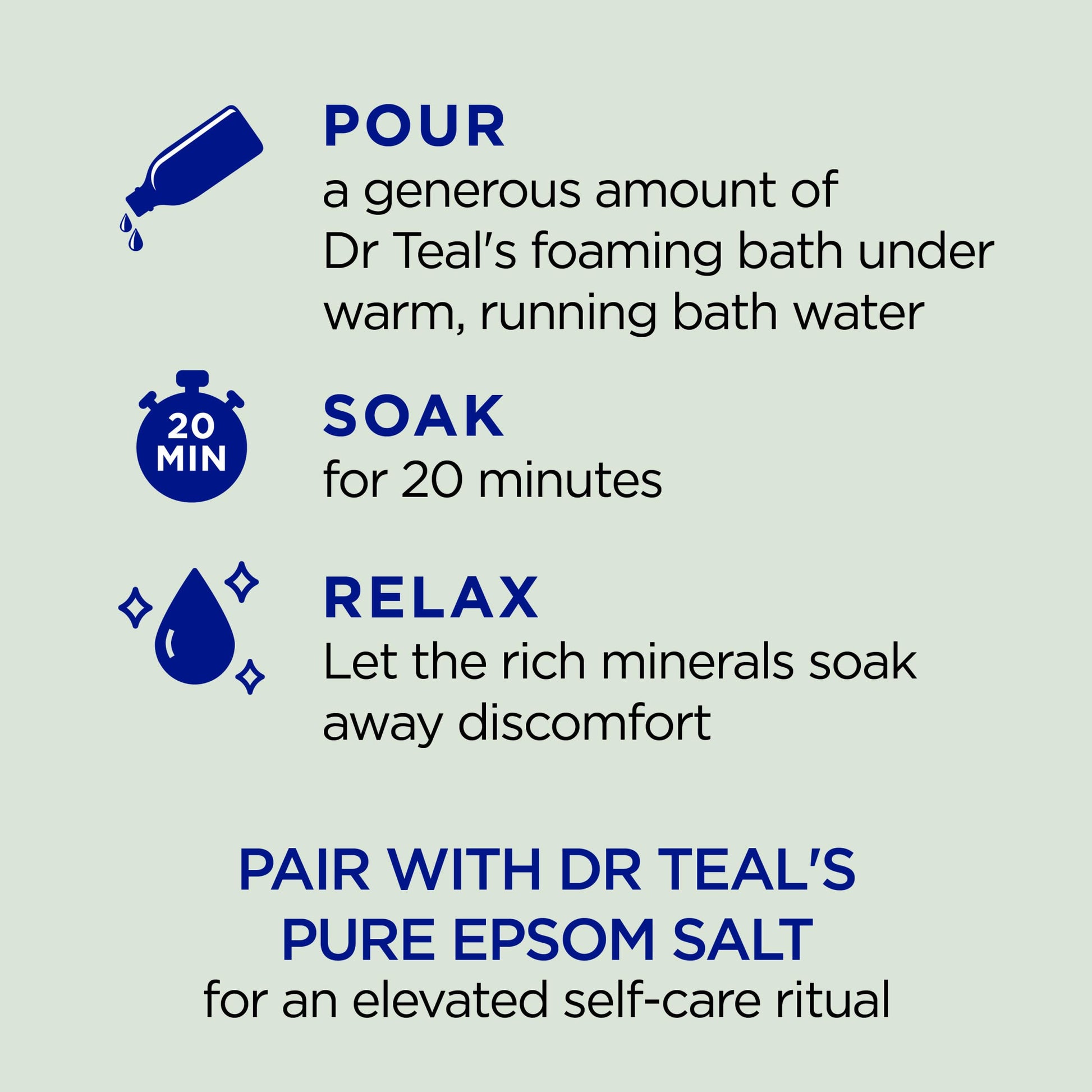 Dr Teal's Foaming Bath with Pure Epsom Salt, Relax & Relief with Eucalyptus & Spearmint Dr Teal'sAu supplements