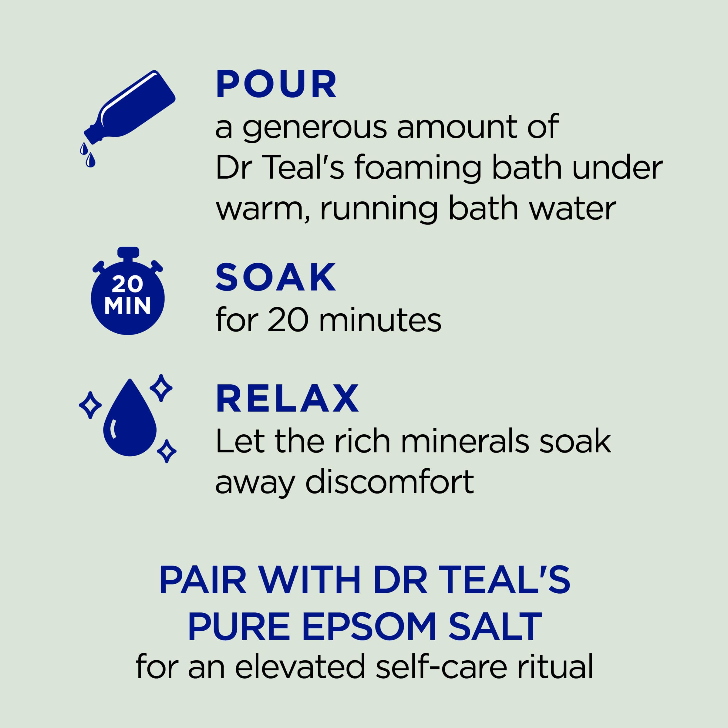Dr Teal's Foaming Bath with Pure Epsom Salt, Relax & Relief with Eucalyptus & Spearmint Dr Teal'sAu supplements