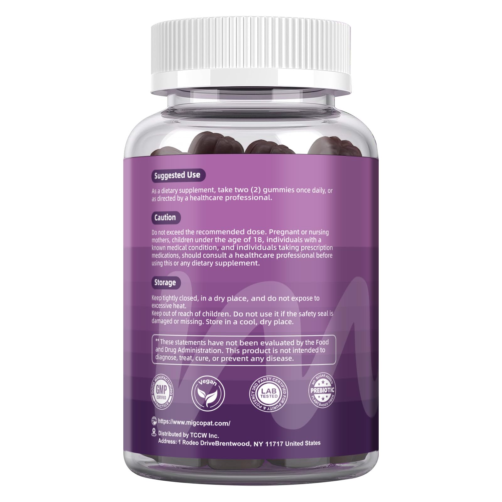 Migcopat Pre Post Probiotics Gummies, 5 in 1 Probiotic Prebiotic Postbiotic Digestive Enzymes with Fiber, 120 Billion CFU Probiotics Complete Gut Support, Sugar Free, Vegan, BlackBerry Flavor, 60 Cts MigcopatAu supplements