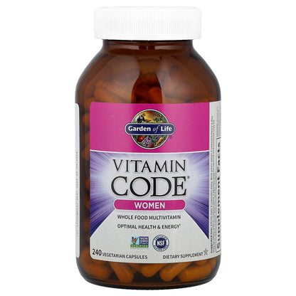 Garden of Life Multivitamin for Women, Vitamin Code Women's Multi - Whole Food Womens Multi Vitamins, Iron, Folate not Folic Acid, Vitamin A and Probiotics Garden of LifeUS supplements