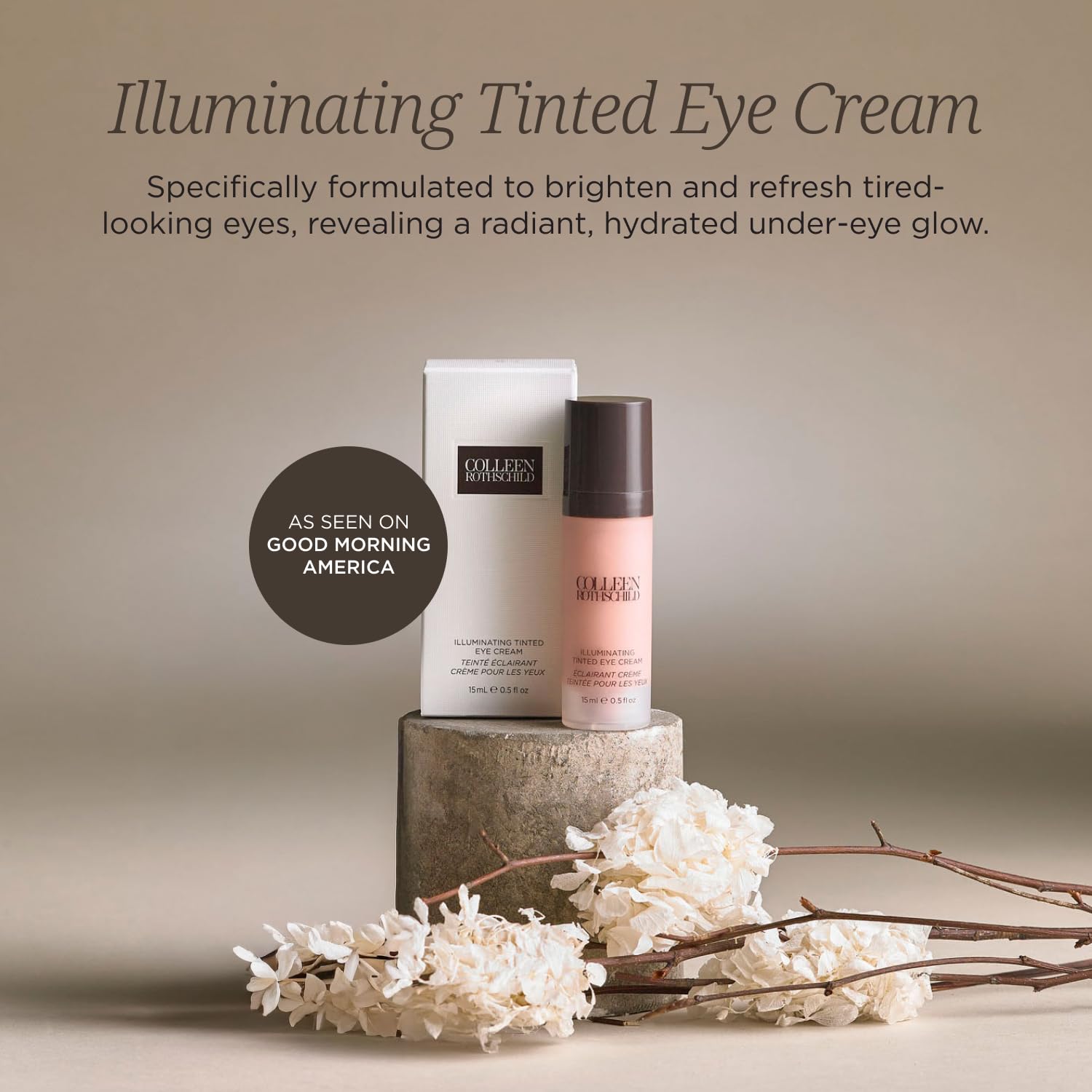 COLLEEN ROTHSCHILD Illuminating Tinted Eye Cream | Instant Brightening Effect | Nourishes & Targets Dark Circles | With Hyaluronic Acid, Caffeine, Pearlized Pigments & Peptides (0.5 fl oz) COLLEEN ROTHSCHILDAu supplements