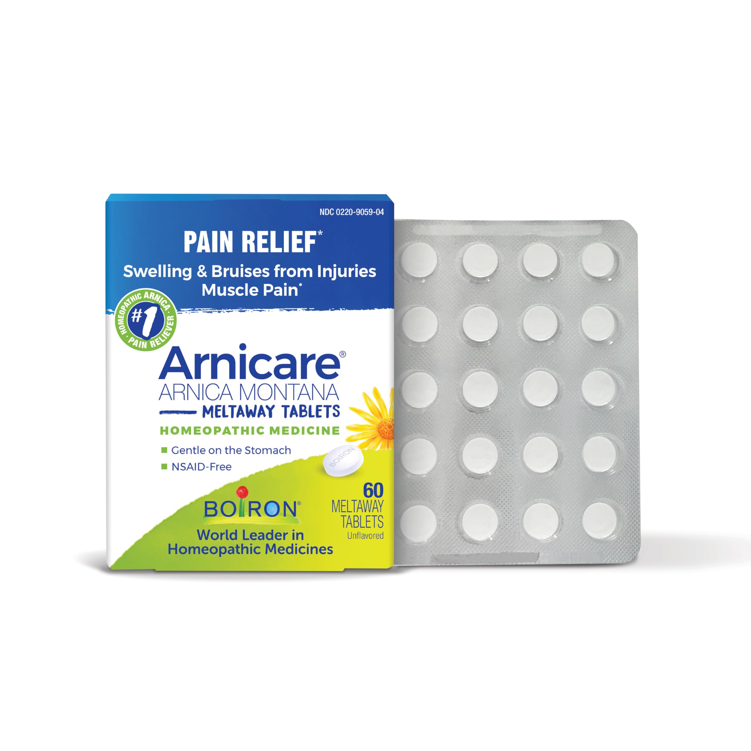 Boiron Arnicare Tablets for Pain Relief from Muscle Pain, Joint Soreness, Swelling from Injury or Bruises - 60 Count BoironAu supplements