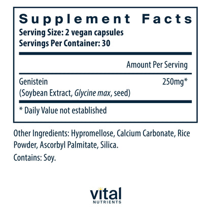 Vital Nutrients Genistein | Easily Absorbed Isoflavones for Bone Health Support Vital NutrientsUS supplements