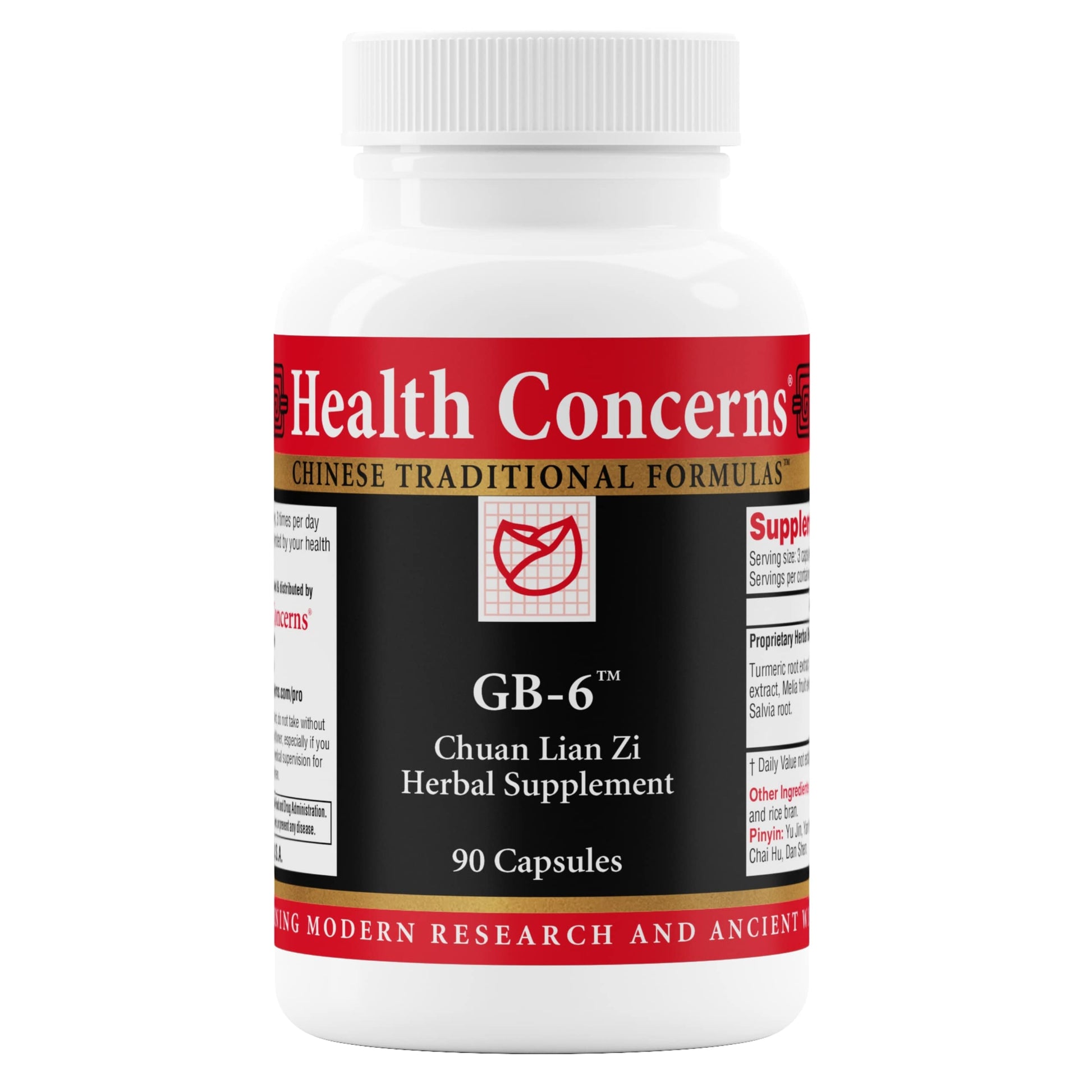 Health Concerns GB-6 – Gallbladder Support Supplement – Chuan Lian Zi Herbal Formula – Natural Gallstone Support – Bupleurum, Turmeric, Dandelion Root Extracts– Chinese Herbal Capsules – 90 Capsules Health ConcernsAu supplements