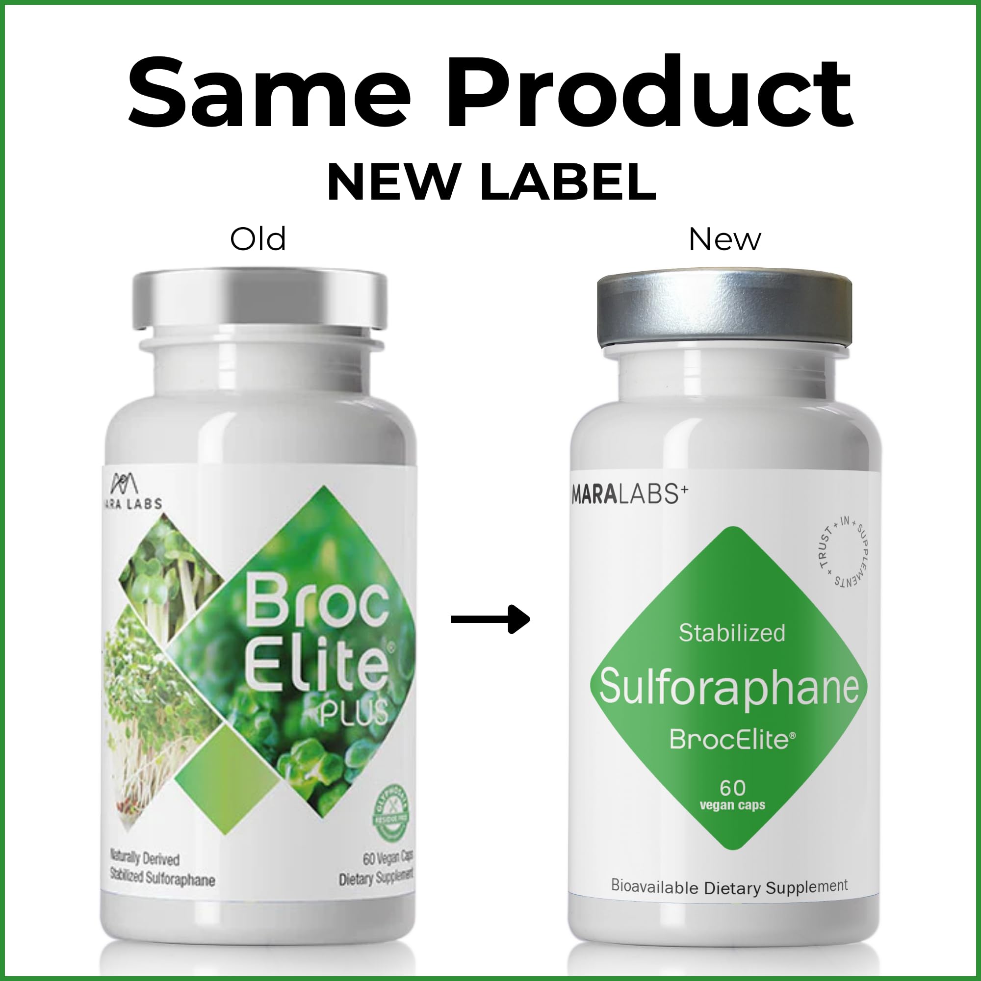 BrocElite Mara Labs Plus | Stabilized Broccoli Sulforaphane Supplement | Glyphosate Residue Free Certified – Third-Party Tested | 60 Vegan Capsules BrocEliteAu supplements