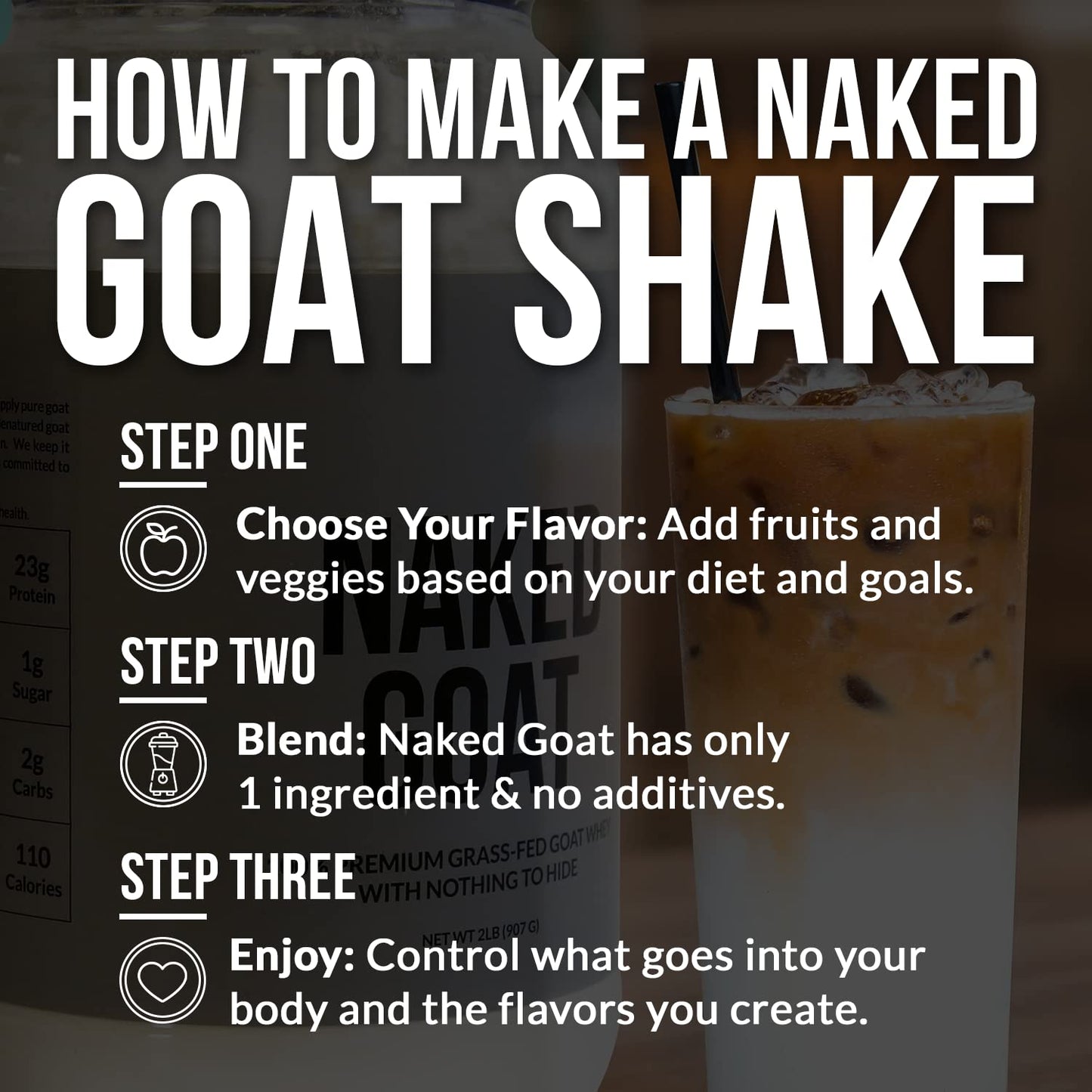 NAKED nutrition Naked Goat - Pasture Fed Goat Whey Protein Powder from Small-Herd NAKEDUS supplements