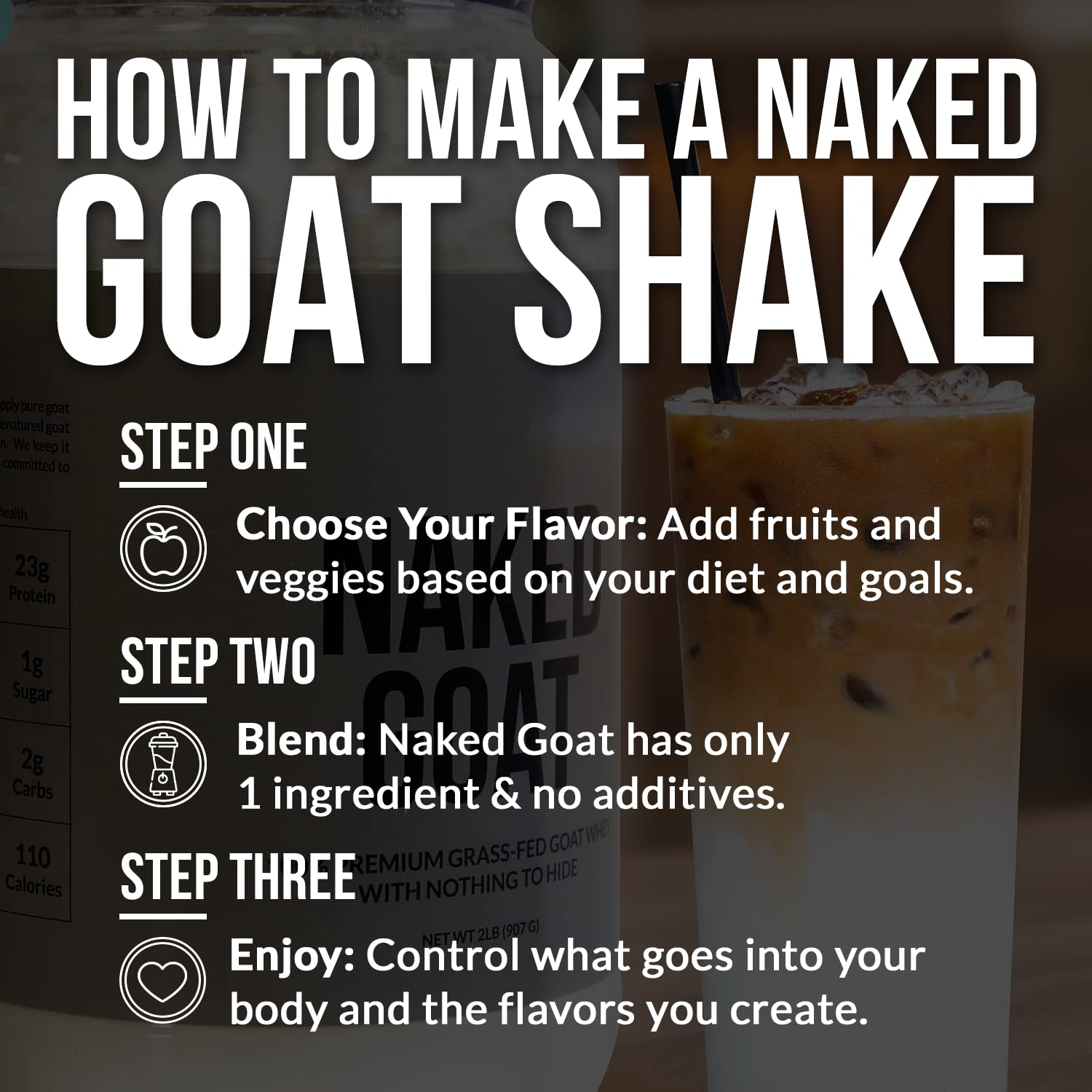 NAKED nutrition Naked Goat - Pasture Fed Goat Whey Protein Powder from Small-Herd NAKEDUS supplements