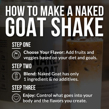 NAKED nutrition Naked Goat - Pasture Fed Goat Whey Protein Powder from Small-Herd NAKEDUS supplements