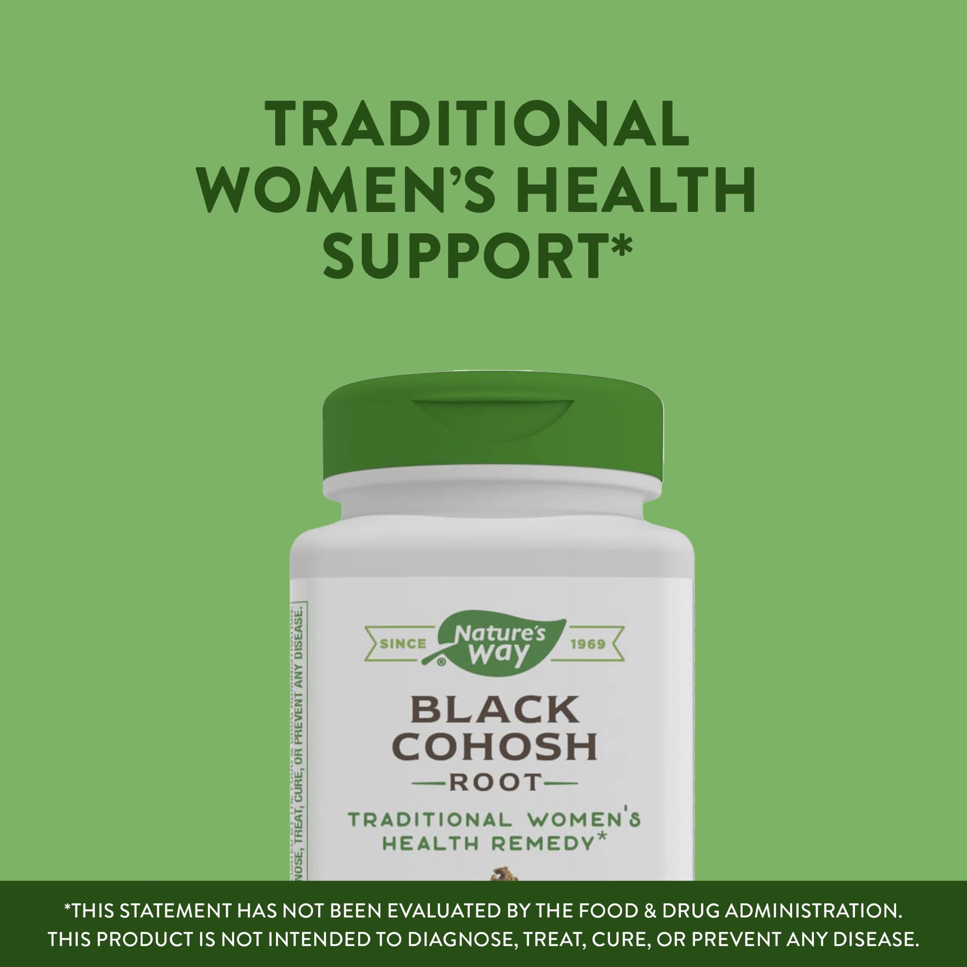 Nature's Way Black Cohosh Root, Traditional Support for Women's Health*, 540 mg Nature's WayUS supplements