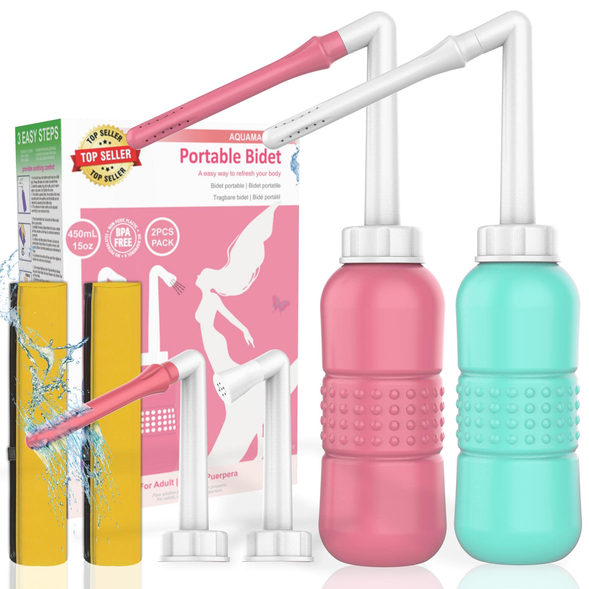 2PCS Vaginal irrigation Intimate Wash for Women,Portable Bidet Travel Bidets,Peri Bottle TONELIFEAu supplements