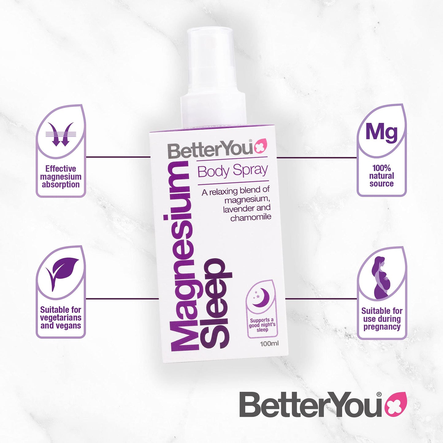 BetterYou Magnesium Sleep Body Spray, Made with Zechstein Magnesium Chloride BetterYouUS supplements