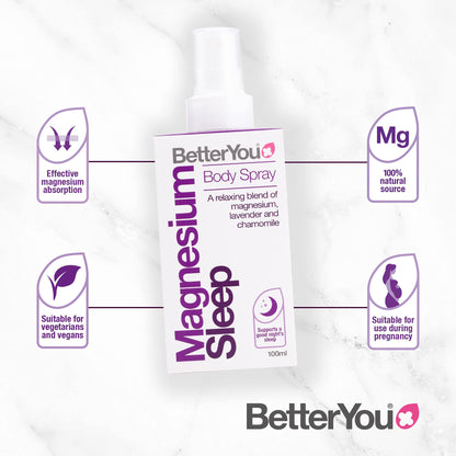 BetterYou Magnesium Sleep Body Spray, Made with Zechstein Magnesium Chloride BetterYouUS supplements