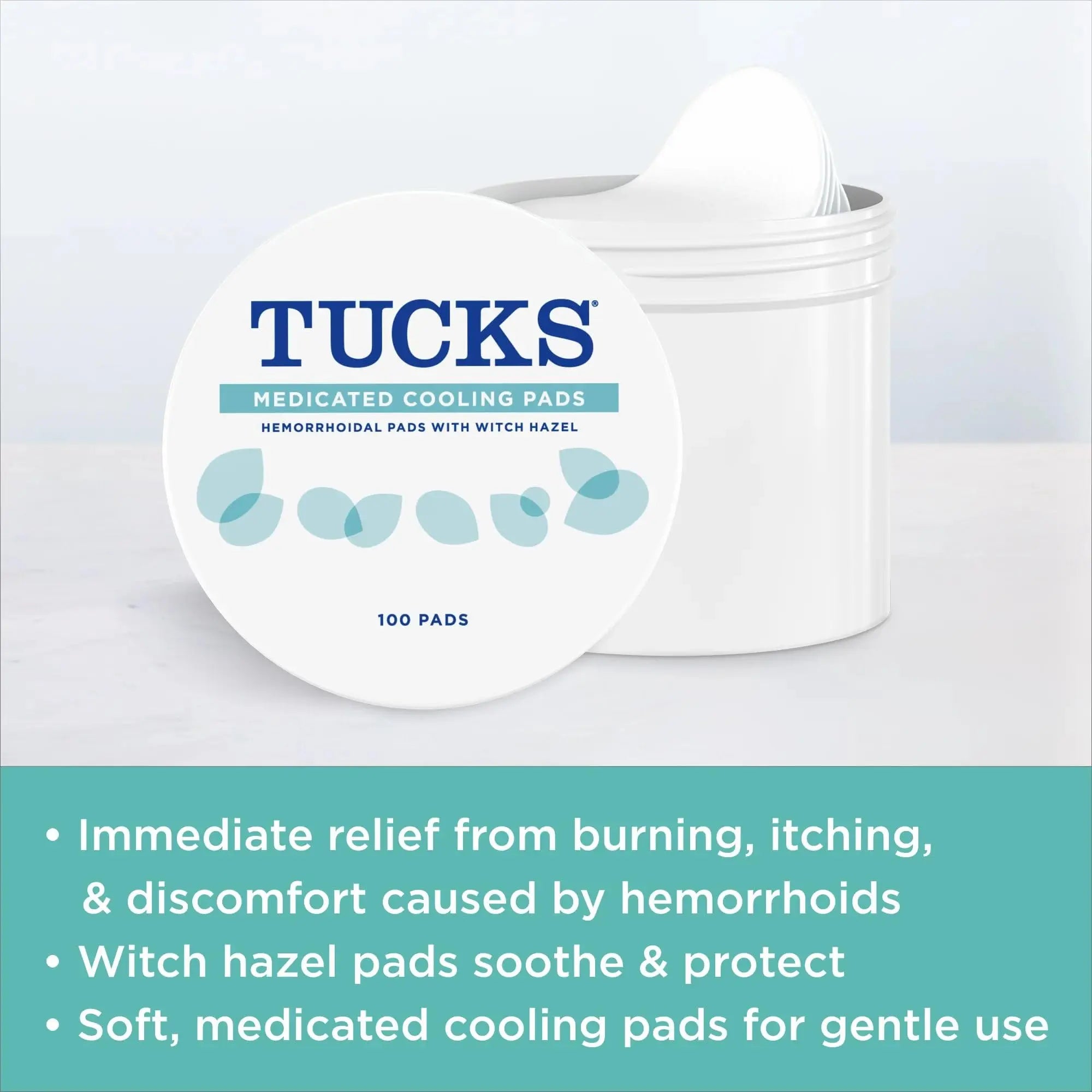 TUCKS Medicated Cooling Pads, 200 Count - Witch Hazel Pads for Sensitive Areas, Cleanse and Protect from Irritation TUCKSAu supplements