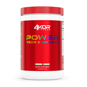 4KOR Fitness Power Reds & Greens: an Energizing Greens Drink Made up of Antioxidant-Rich Superfoods, Gluten-Free and Vegetarian, 30 Servings (1 Bottle) 4KOR FitnessAu supplements