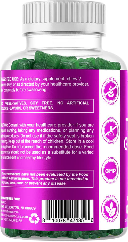Vitamatic Vegan Thyroid Support Gummies with Iodine & Kelp - 60 Count - Improve Your VitamaticUS supplements