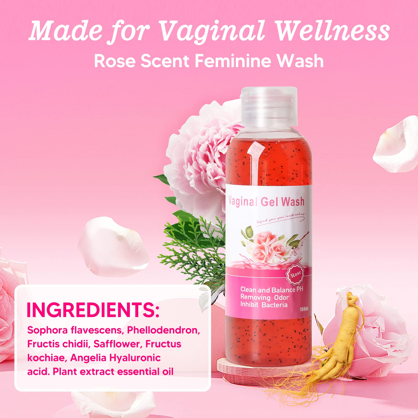 Feminine Wash & Yoni Oil & Yoni Soap Set for Women, Yoni Wash for Vaginal Ph Balance Remove Odor BASSIAu supplements