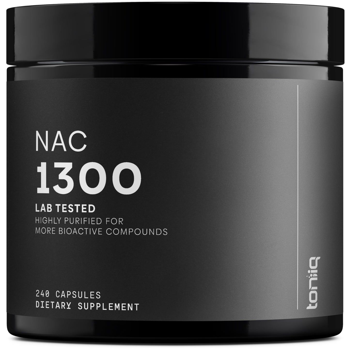 Toniiq 1300mg NAC - 4 Month Supply - Min. 98%+ Tested Purity - Ultra High Strength Bioavailable NAC Cysteine Supplement - 240 Vegetarian N Acetyl Cysteine ToniiqUS supplements