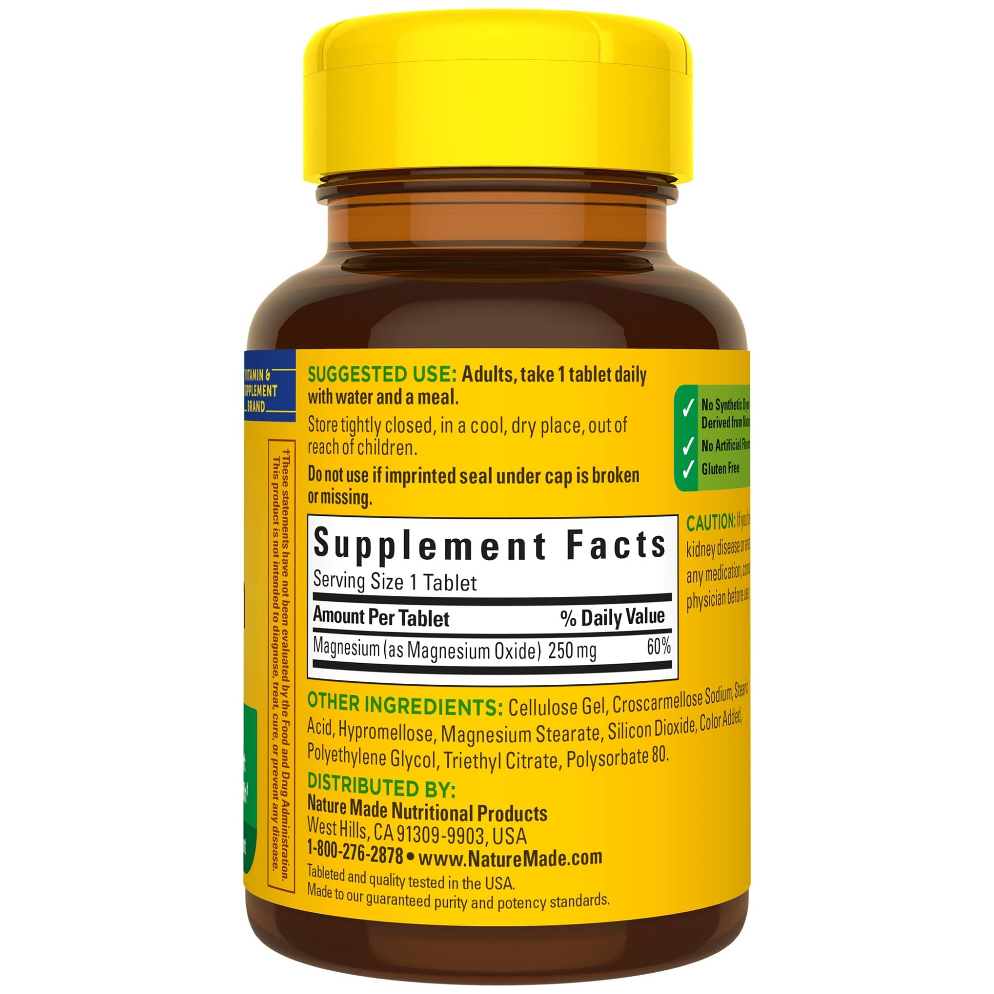 Nature Made Magnesium Oxide 250 mg, Dietary Supplement for Muscle, Heart Nature MadeAu supplements