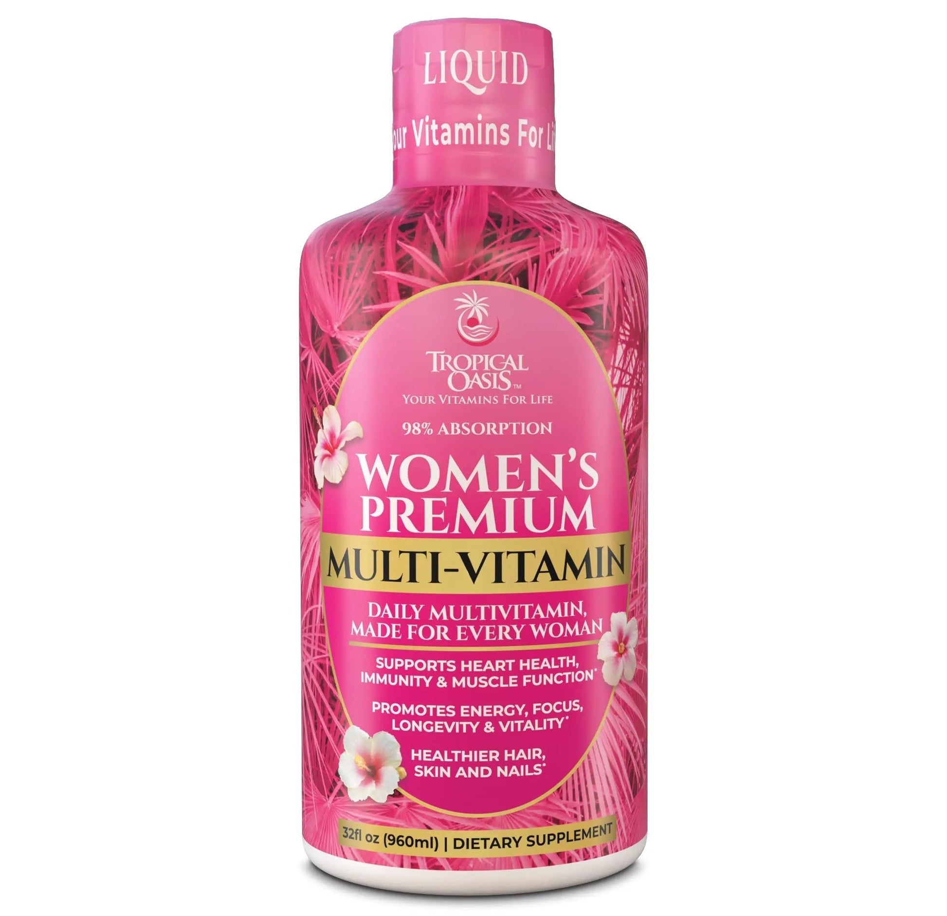 Premium Liquid Multivitamin for Women | Sugar Free Women’s Multivitamin | 100+ Vitamins, Minerals Tropical OasisAu supplements