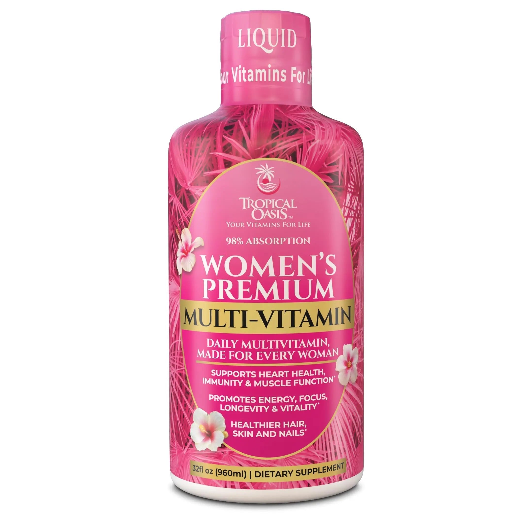 Premium Liquid Multivitamin for Women | Sugar Free Women’s Multivitamin | 100+ Vitamins, Minerals Tropical OasisAu supplements