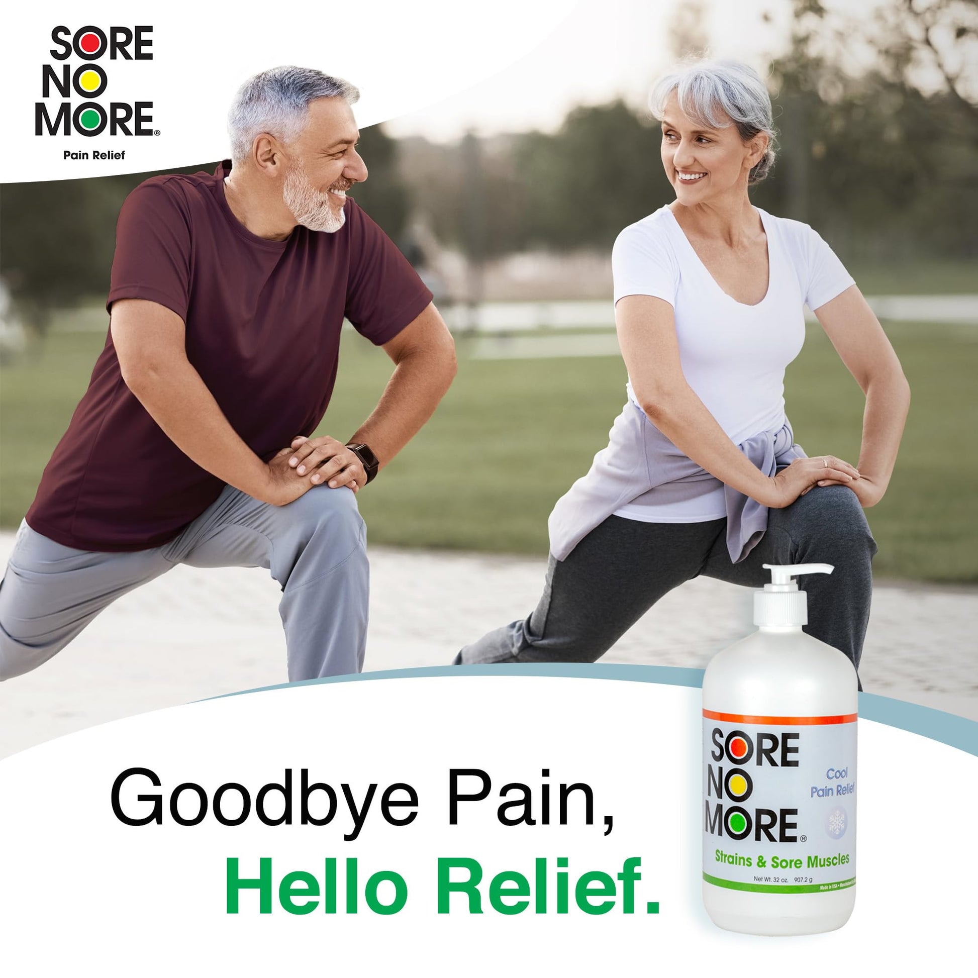 Sore No More Cool Relieving Gel for Aches & Pains in Muscles & Joints associated with Strains, Bruises & Sprains | Absorbs Quickly with a Refreshing Lemon Aroma | 32 oz Bottle with Pump Sore No MoreAu supplements