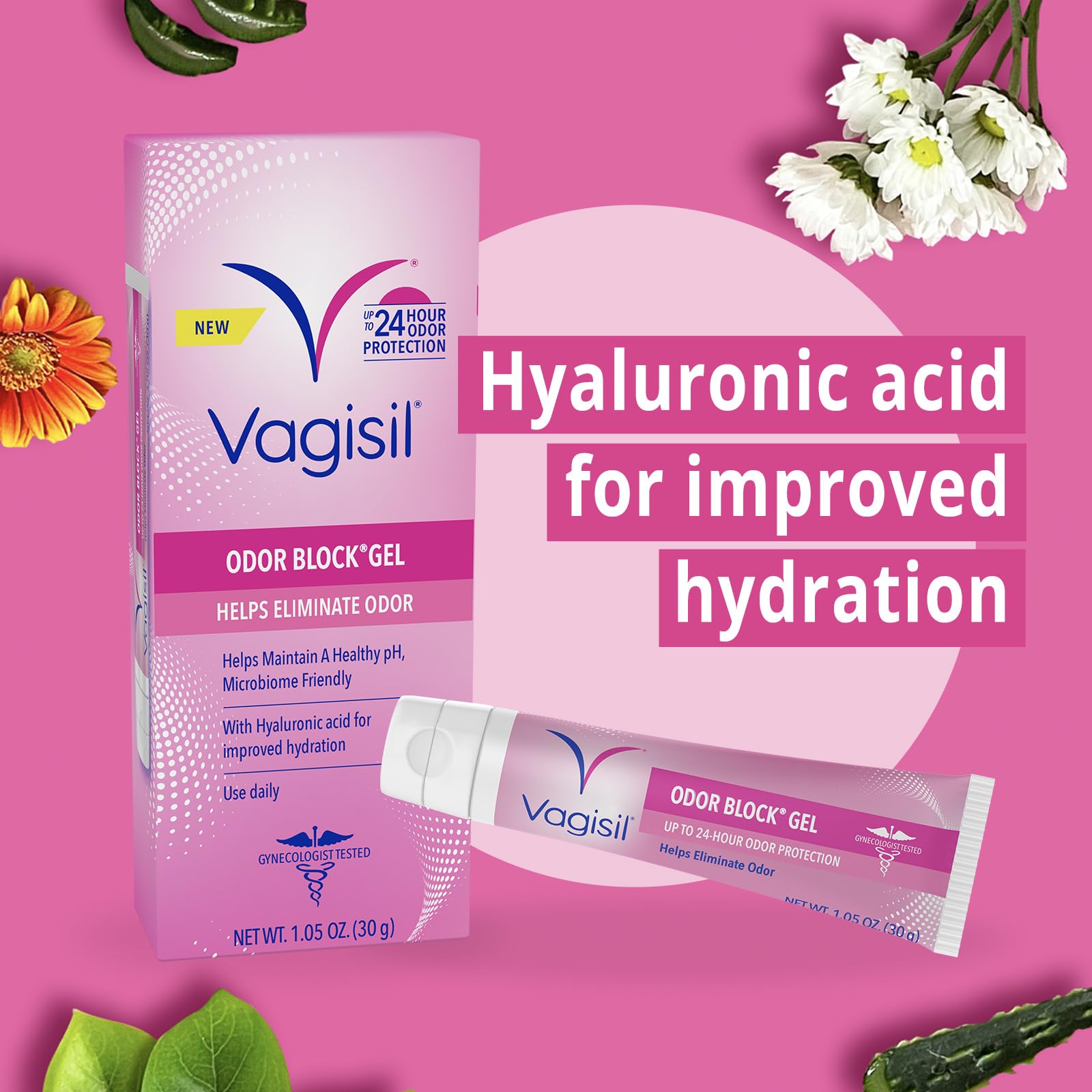 Vagisil Odor Block Gel with Hyaluronic Acid for Vaginal Health, Gynecologist Tested VagisilAu supplements