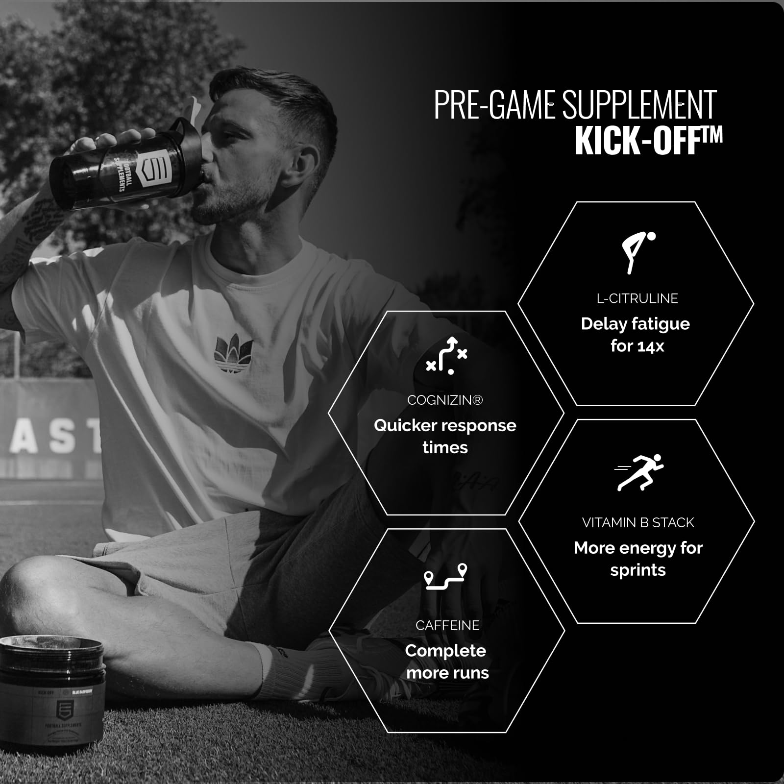 Kick Off | Pre-Training/Pre-Game Supplement for Footballers by Football Supplements GenericAu supplements