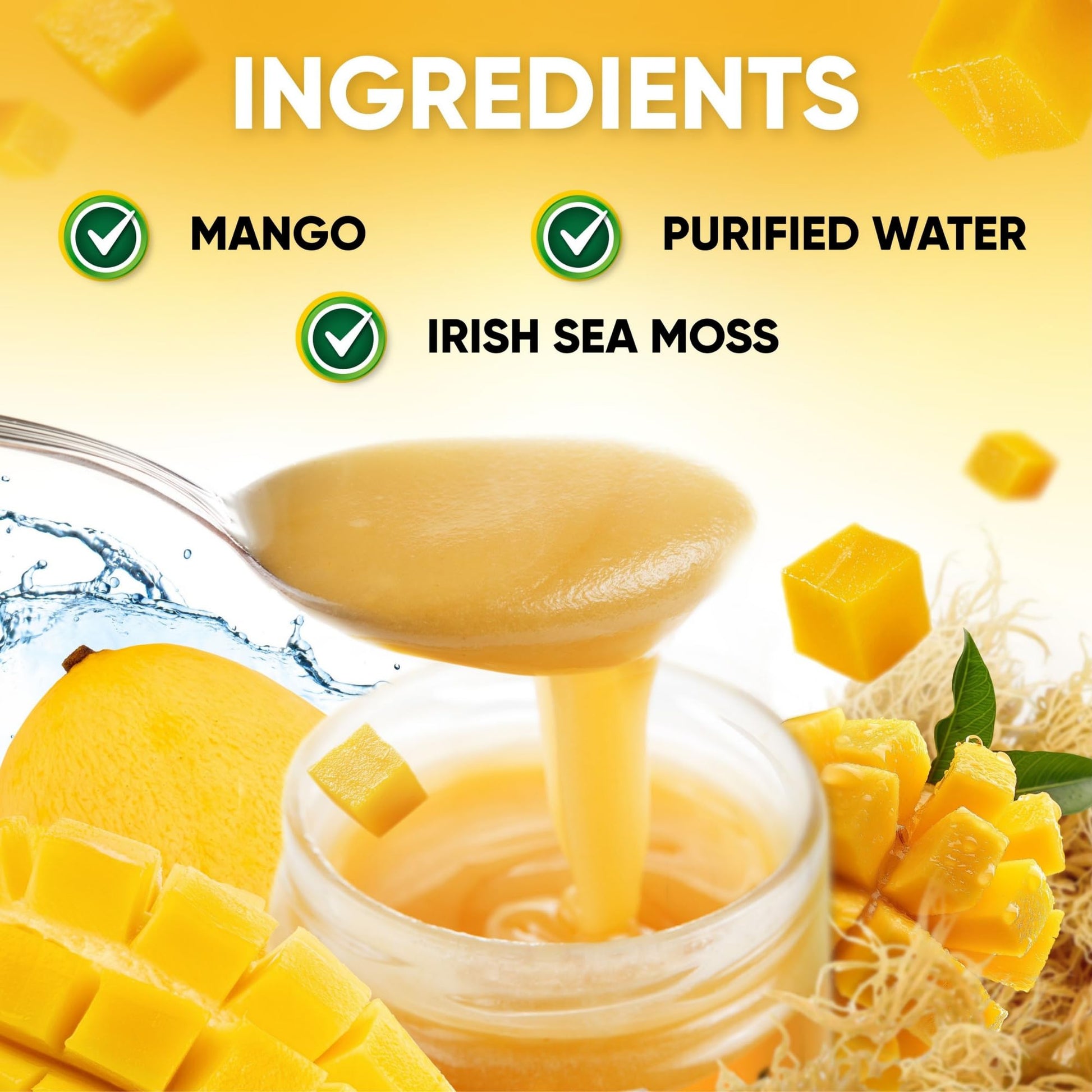 Joy Sea Moss Wildcrafted Irish Sea Moss Gel 16 oz | Made in USA | Gold Seamoss Superfood | Rich in Vitamins & Minerals | Real Fruit | Nutritional Supplement | Mango Joy Sea MossAu supplements