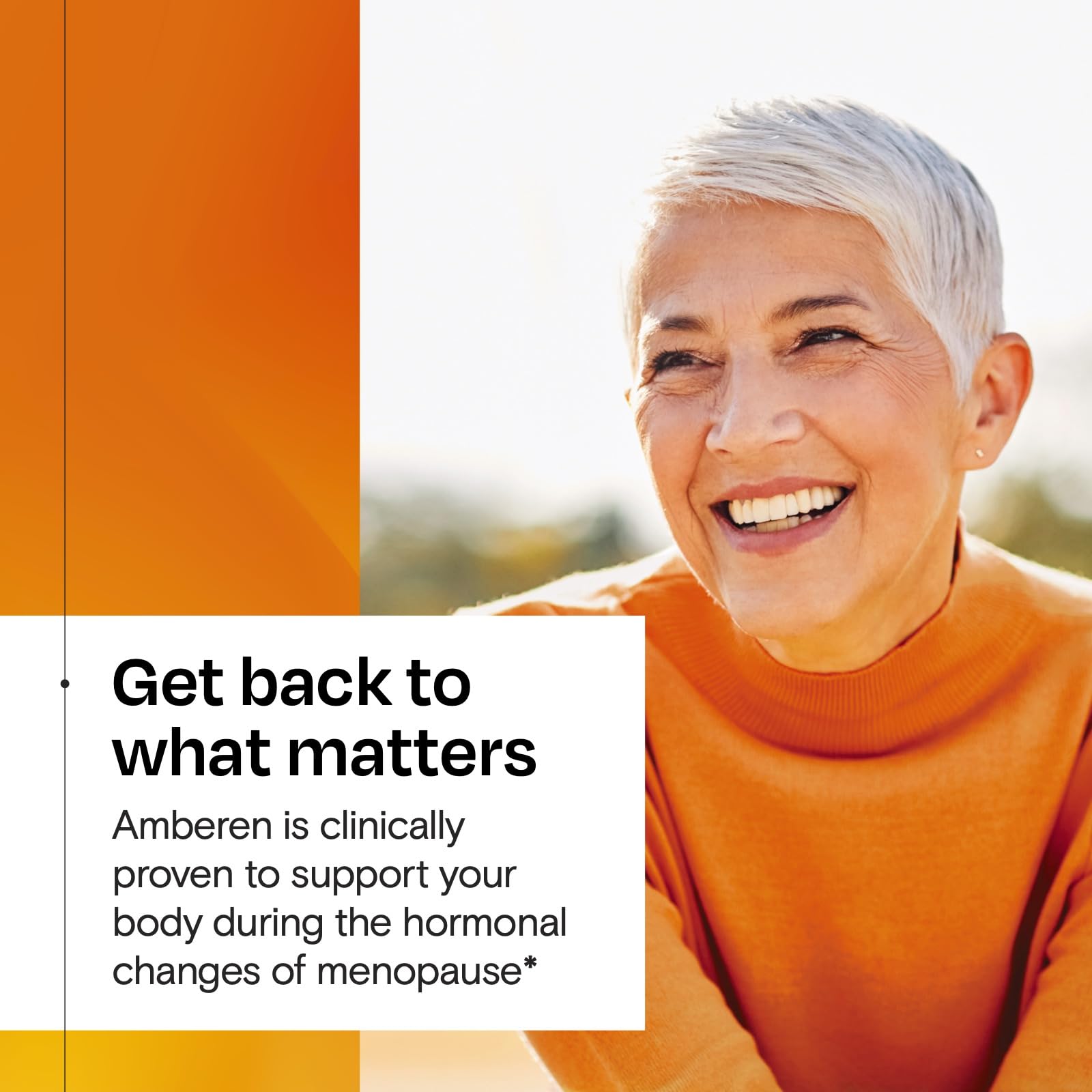 Amberen Menopause Supplement for Women, 60 Capsules, Clinically Proven, Helps Support Hormone Balance, Helps Relieve 12 Menopause Symptoms: Hot Flashes, Night Sweats, Mood Swings and More AmberenAu supplements