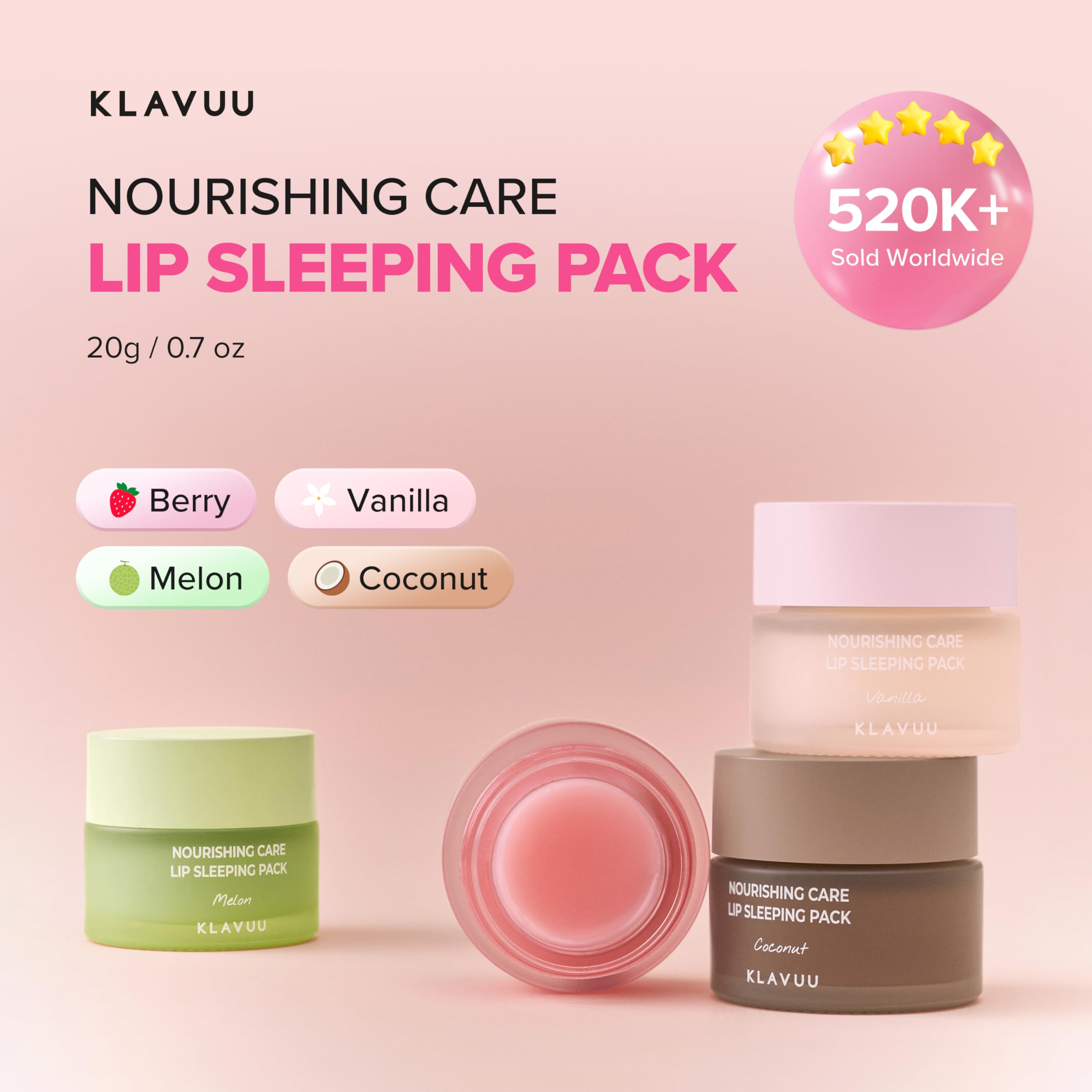Klavuu Lip Mask Sleeping Pack (0.7oz) – Overnight Deep Hydrating Korean Lip Balm Treatment for Very Dry, Chapped Lips | Lip Lightening & Plumping with Instant Hydration | Gentle Exfoliating (Berry) KLAVUUAu supplements