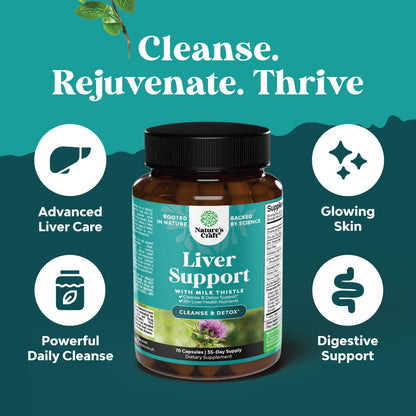 Liver Cleanse Detox & Repair Formula - Herbal Liver Support Supplement Natures CraftUS supplements