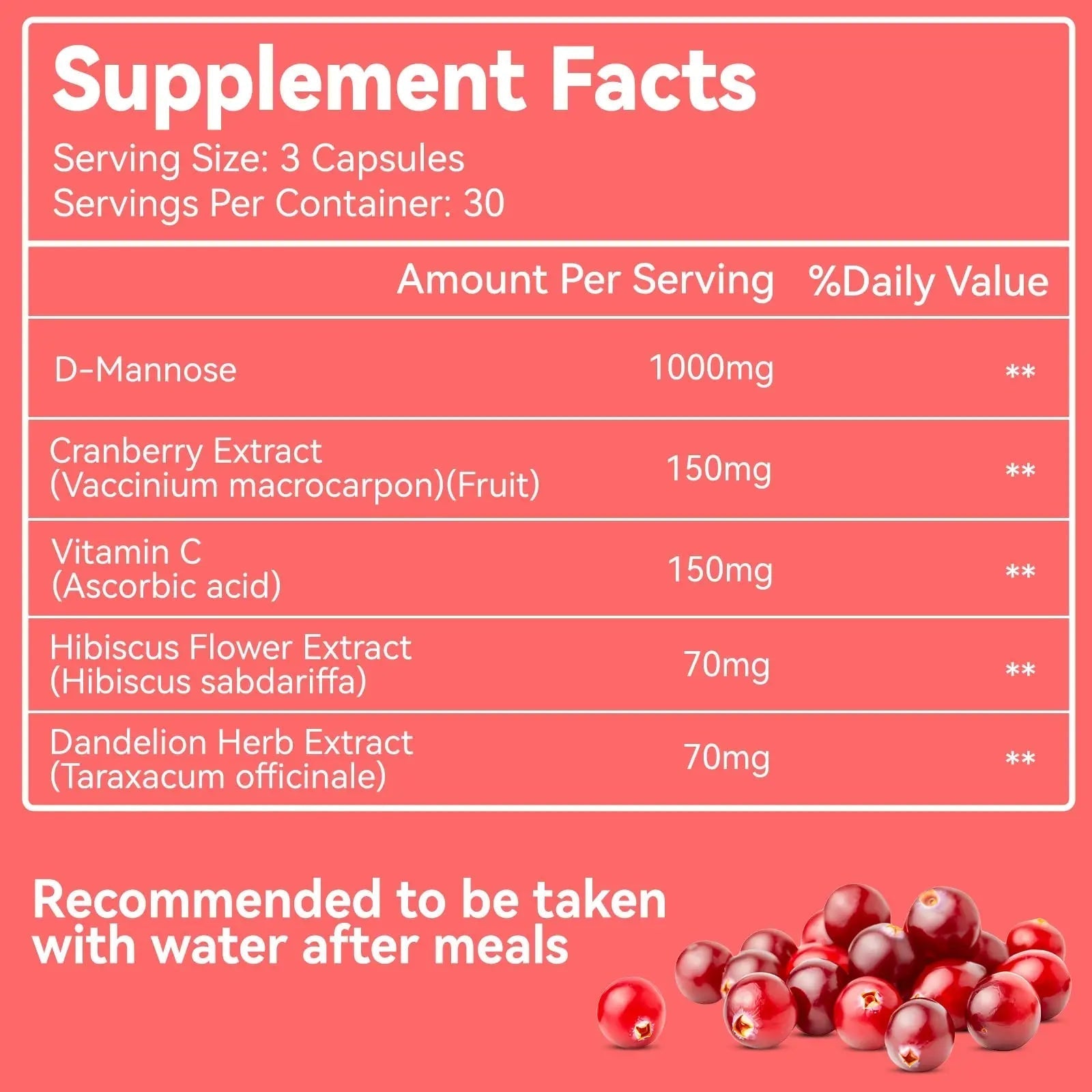 EAZGOO D-Mannose Supplement – 1000mg Capsules with Cranberry, Vitamin C, Hibiscus & Dandelion Extract, Support Urinary Health, D Mannose & Cranberry Capsules, 90 Count(Pack of 2) EAZGOOAu supplements