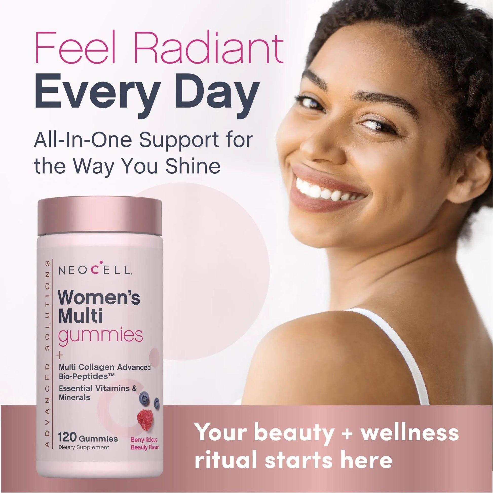 NeoCell Women's Multi Gummy with Collagen | 120 Gummies | Essential Vitamins & Minerals | Berry Flavor Supplement NeoCellAu supplements