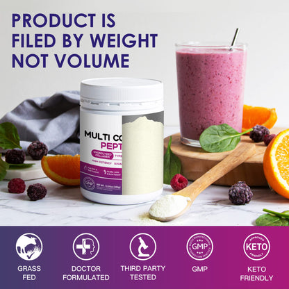NATURE TARGET Multi Collagen Peptides Powder - Type I, II, III, V, X - Hydrolyzed Collagen Peptides with Vitamin C Hyaluronic Acid, Supports Skin Hair Nail & Joint NATURE TARGETUS supplements