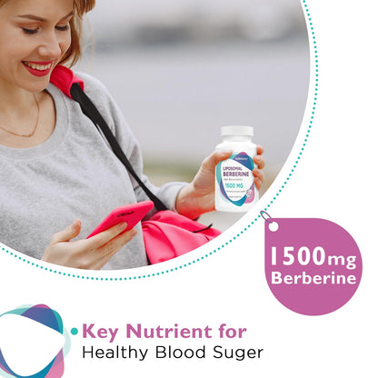 Berberine HCL Supplement 1500mg - High Bioavailability Liposomal Berberine Capsules KoNefancyUS supplements