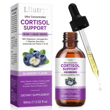 Cortisol Supplement Liquid Drops, Cortisol Supplements for Women & Men, 10 in 1 Cortisol Detox Manager Reducer with Magnesium, Ashwagandha, L-theanine, Hormone Balanced, Sleep Support - 2.02 fl.oz XCTTDXEHAu supplements