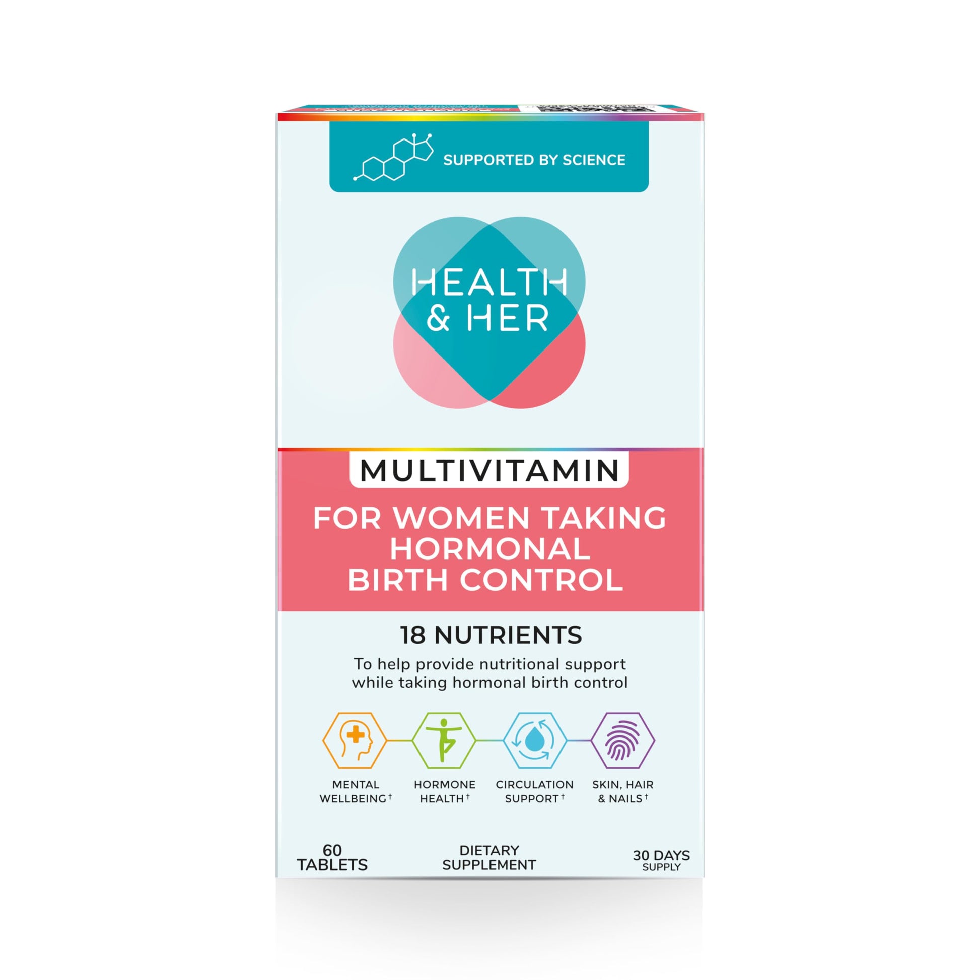 Health & Her Multivitamin Supplement for Women Taking Birth Control - Nutrition Support - 1 Month Supply, 60 Tablets - Vegan & Gluten Free Health and HerAu supplements