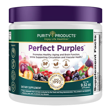 Purity Products Perfect Purples Powder Phytonutrient Rich, Healthy Aging Super Formula - Support Total Body Health - High ORAC Power - P40p Pomegranate Extract w/ 40% Punicosides - 30 Day Supply Purity ProductsAu supplements