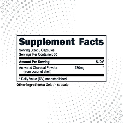 Type Zero Activated Charcoal Capsules (180 Count) - 60 Servings, 780mg Per Serving, from Coconut Shell, Non-GMO, Gluten-Free Type ZeroUS supplements