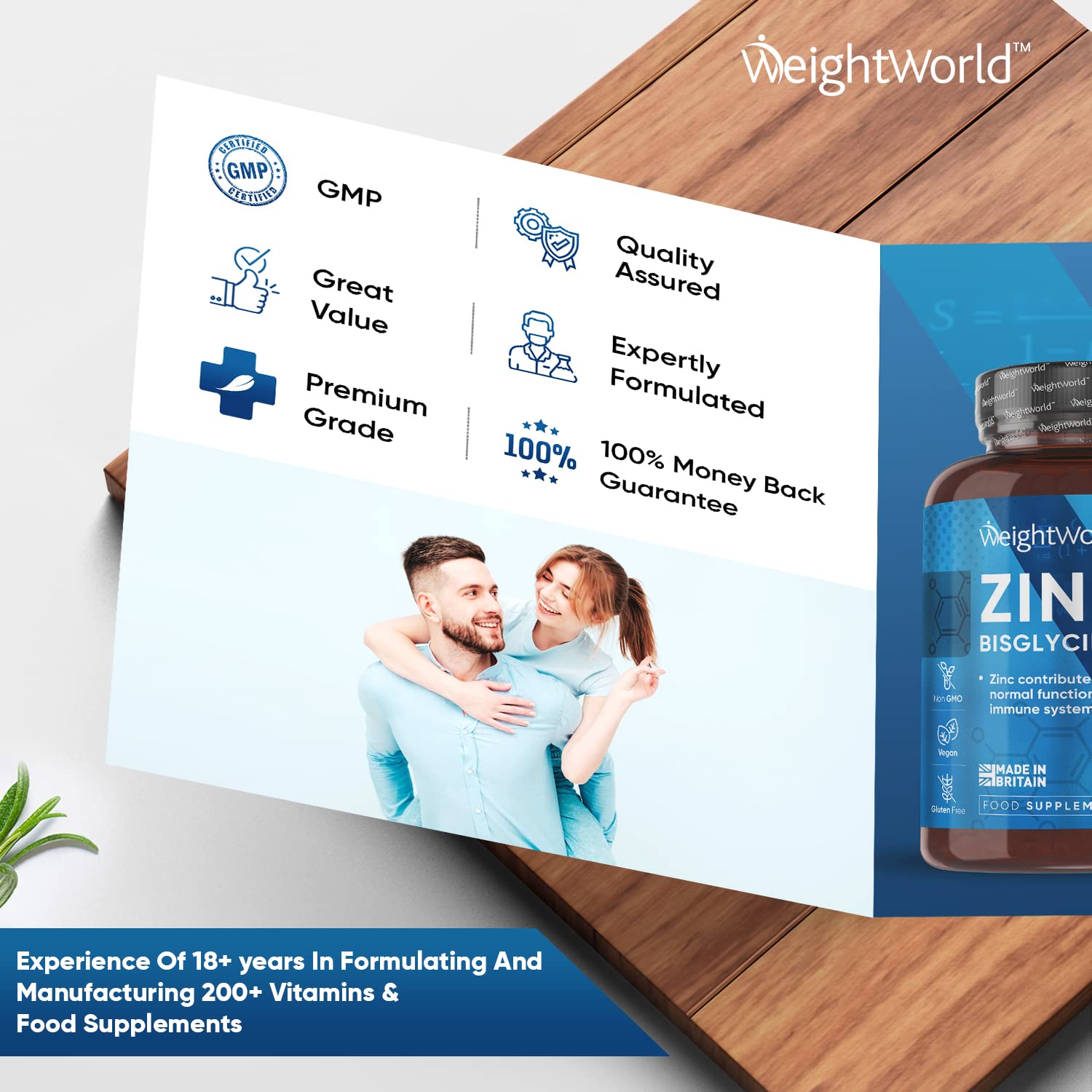 High Strength Zinc Tablets 50mg – 400 Vegan Zinc Bisglycinate Tablets 6+ Months WeightWorldUS supplements