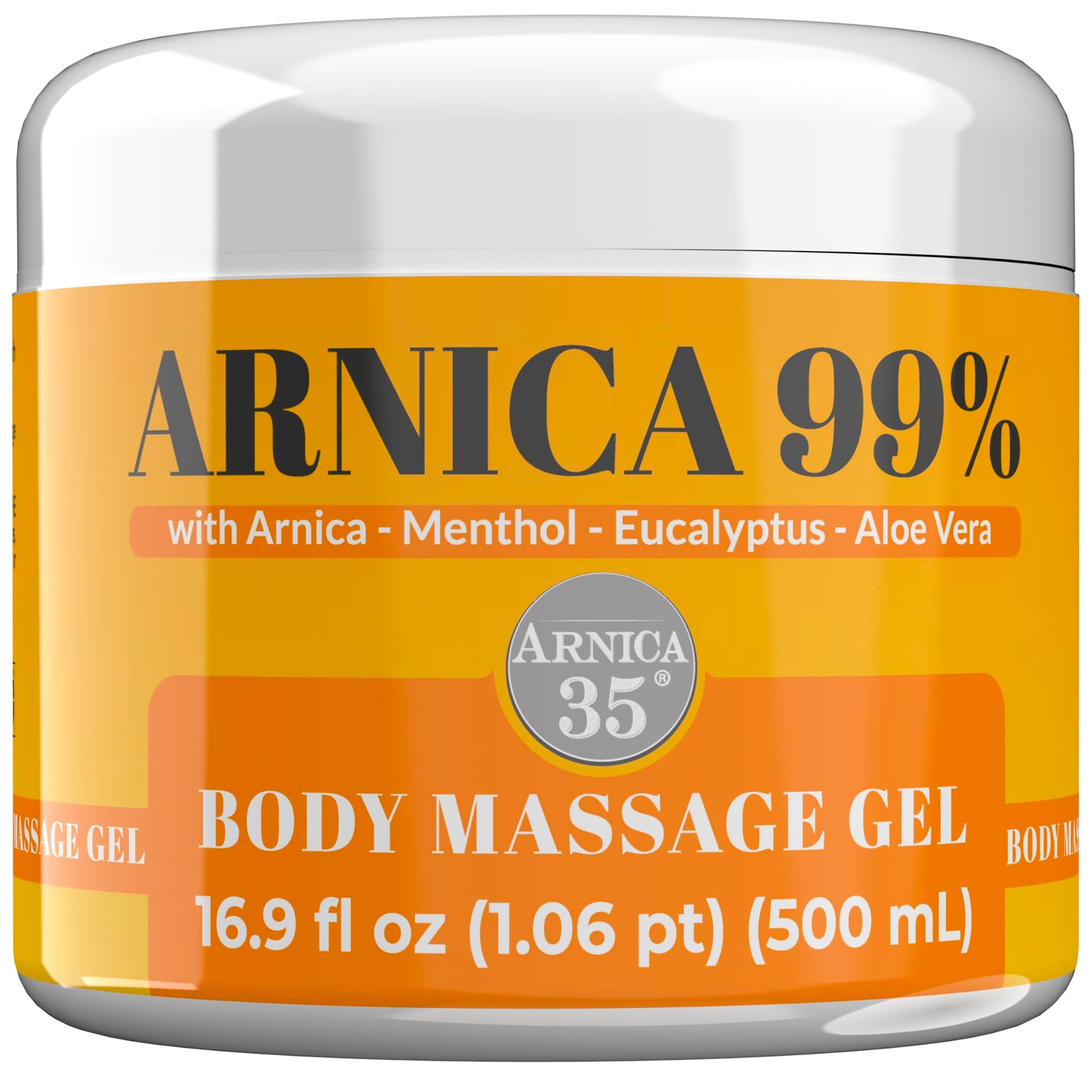 Arnica 35 Arnica Body Massage Gel – Water-Based Cosmetic Massage Gel with Arnica Montana, Fast-Absorbing Lightweight Texture, Non-Greasy Feel, Dermatologically Tested, 16.9 fl oz ArnicaAu supplements