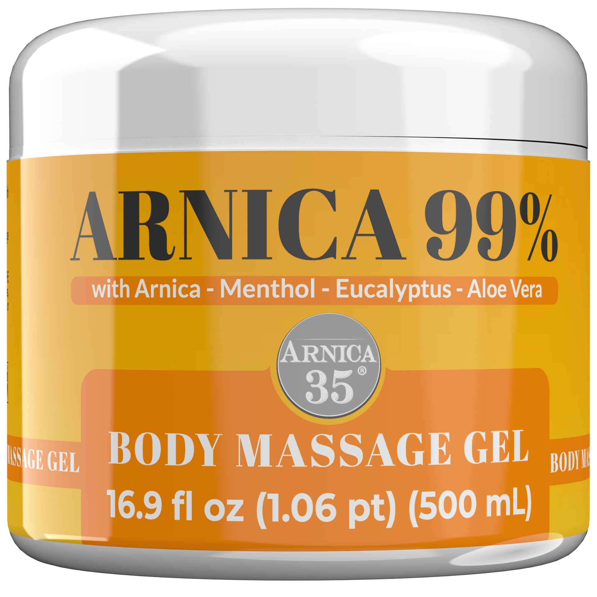 Arnica 35 Arnica Body Massage Gel – Water-Based Cosmetic Massage Gel with Arnica Montana, Fast-Absorbing Lightweight Texture, Non-Greasy Feel, Dermatologically Tested, 16.9 fl oz ArnicaAu supplements