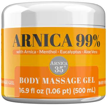 Arnica 35 Arnica Body Massage Gel – Water-Based Cosmetic Massage Gel with Arnica Montana, Fast-Absorbing Lightweight Texture, Non-Greasy Feel, Dermatologically Tested, 16.9 fl oz ArnicaAu supplements