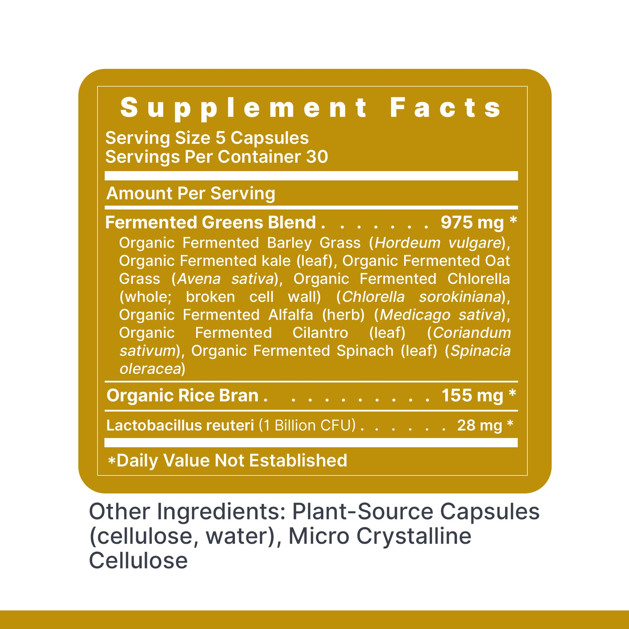 Premier Research Labs Probiotic Fermented Greens - Super Greens Supplement, Superfood Blend, Organic Vitamins with Probiotic - Daily Greens with Spinach, Chlorella, & More - 150 Powder Filled Capsules Premier Research LabsAu supplements