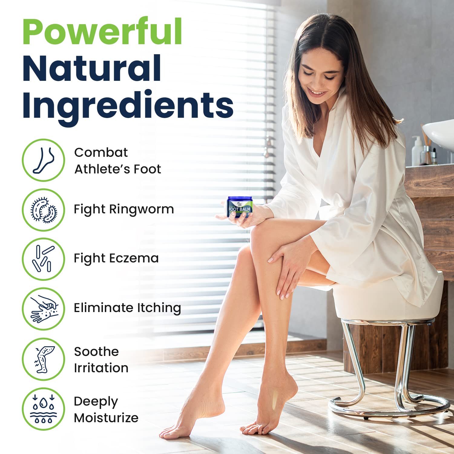 Tea Tree Oil Foot Balm/ Moisturizer For Dry Cracked Feet - Instantly Hydrates & Soothes FOOT CUREUS supplements