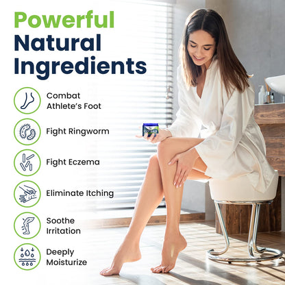 Tea Tree Oil Foot Balm/ Moisturizer For Dry Cracked Feet - Instantly Hydrates & Soothes FOOT CUREUS supplements