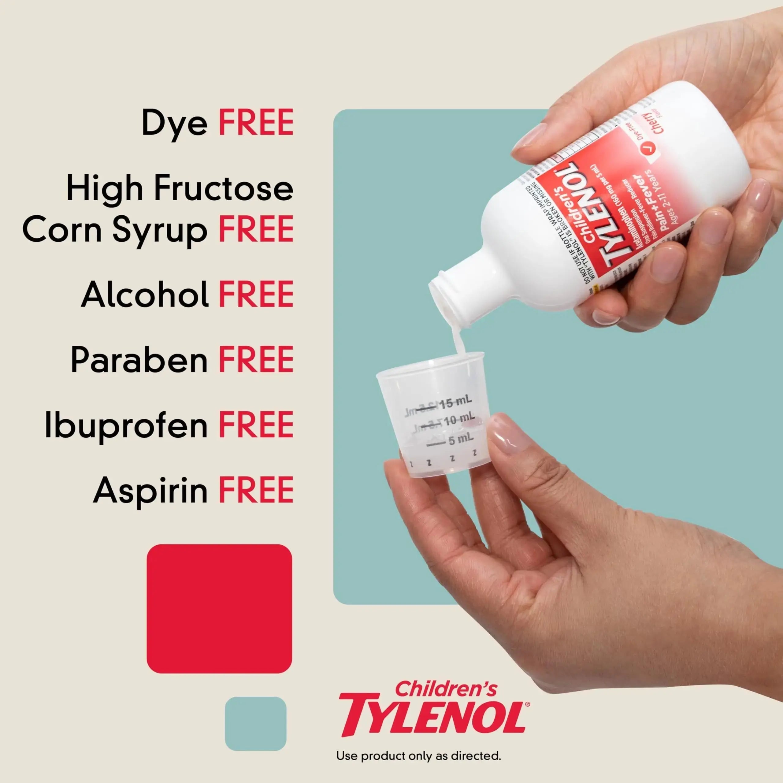 Children's Tylenol Liquid Pain Relief & Fever Medicine, Oral Suspension, Dye-Free, Acetaminophen, No Aspirin, No Ibuprofen, No High Fructose Corn Syrup; Cherry Flavor, 8 fl. oz.; Pack of 1 TylenolAu supplements