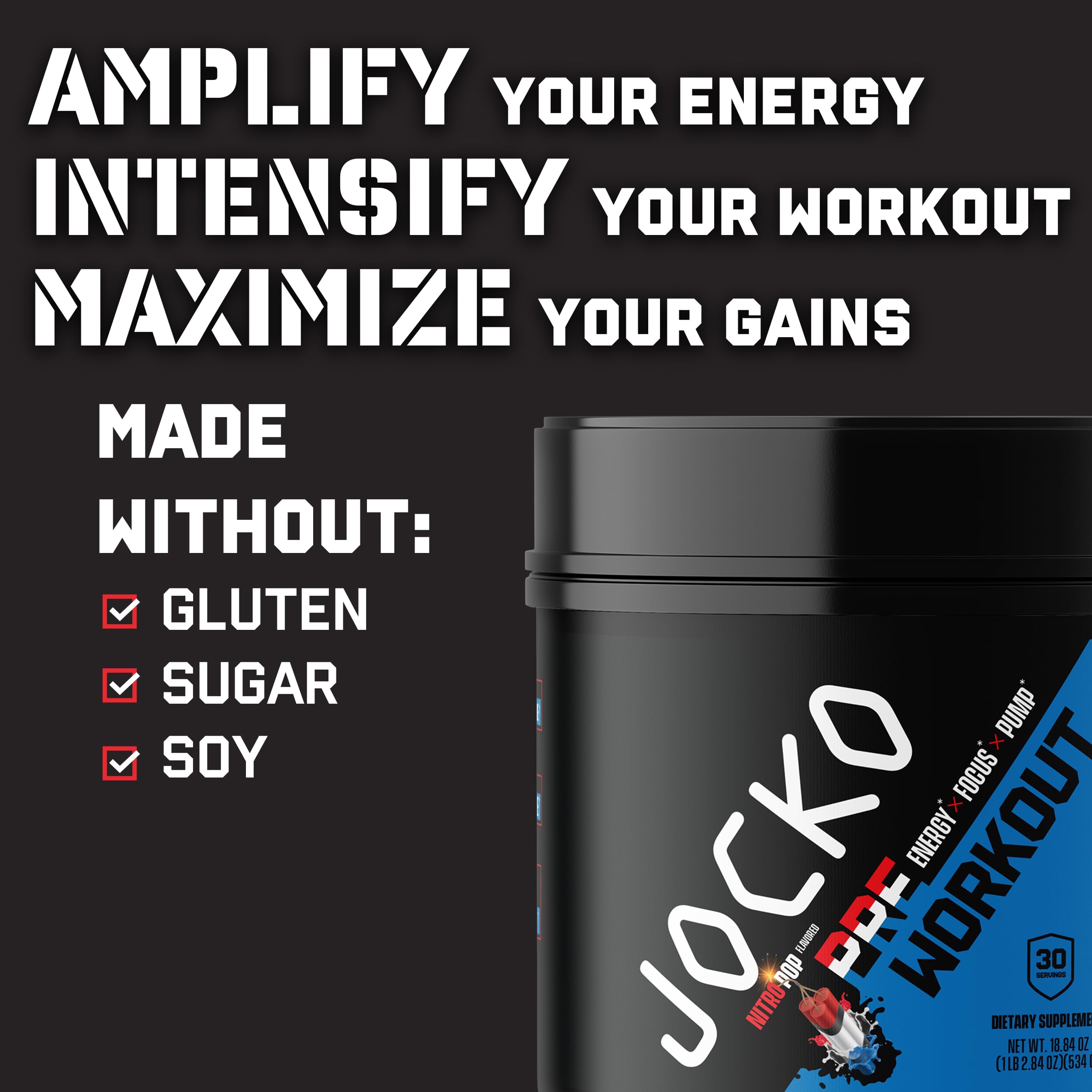 Jocko Pre Workout, Protein Powder, & Creatine Bundle (3 Pack) Jocko FuelAu supplements