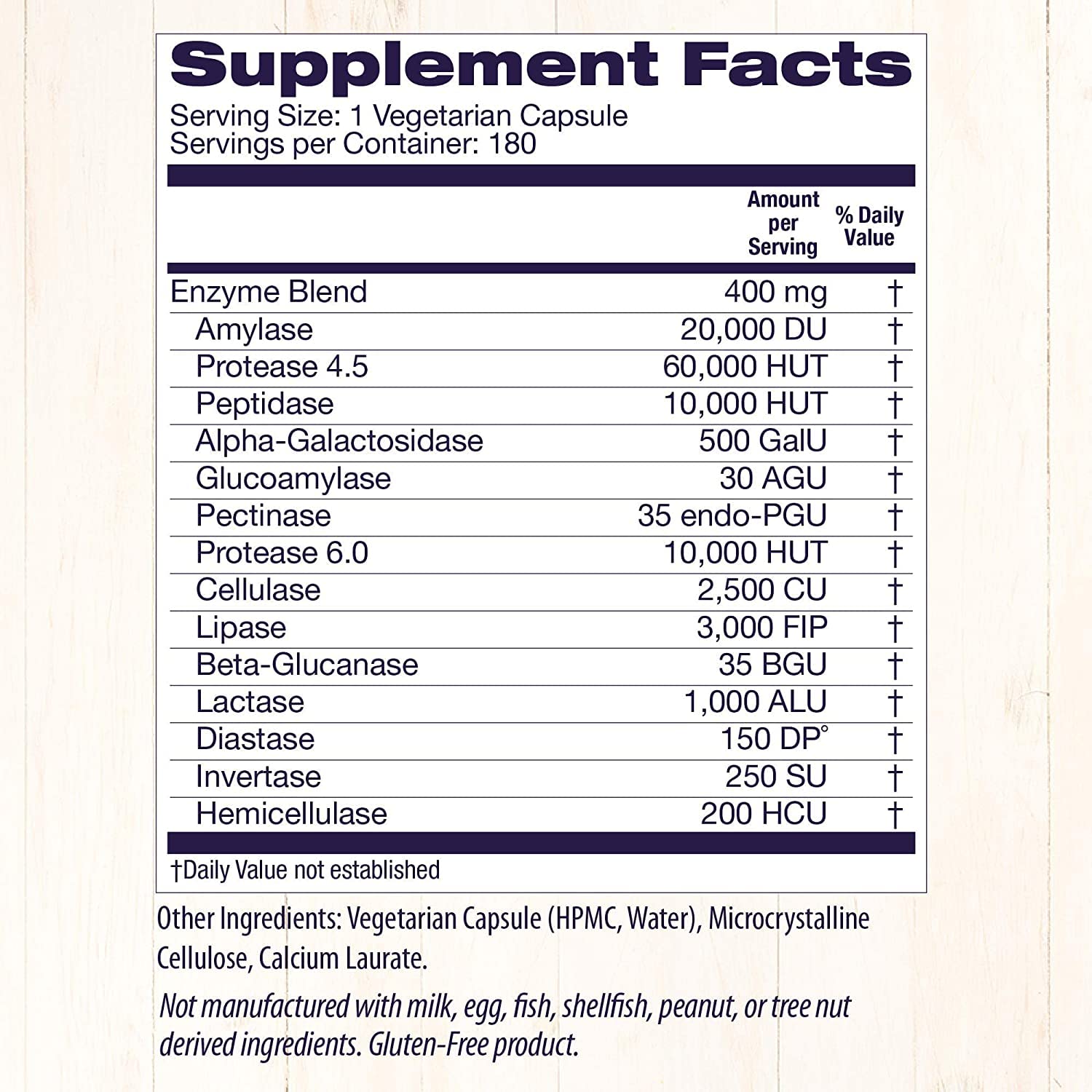 Healthy Origins Digestive Enzymes (NEC) Broad Spectrum - with Protease Healthy OriginsUS supplements
